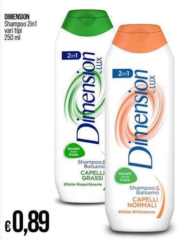 Offerta per Lux - Dimension Shampoo 2in1 a 0,89€ in Ipercoop