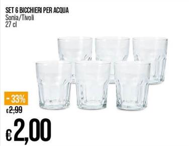 Offerta per Set 6 Bicchieri Per Acqua a 2€ in Ipercoop