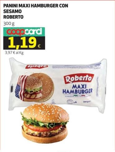 Offerta per Roberto - Panini Maxi Hamburger Con Sesamo a 1,19€ in Ipercoop