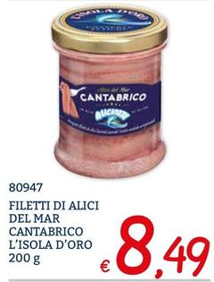 Offerta per L'isola D'oro - Filetti Di Alici Del Mar Cantabrico a 8,49€ in ZONA