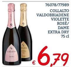Offerta per Collalto - Valdobbiadene Violette Rosè/ Dame Extra Dry a 6,79€ in ZONA