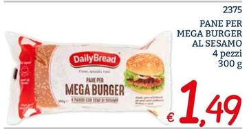Offerta per Daily Bread - Pane Per Mega Burger Al Sesamo a 1,49€ in ZONA