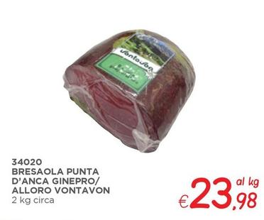Offerta per Bresaola Punta D'Anca Ginepro/ Alloro Vontavon a 23,98€ in ZONA