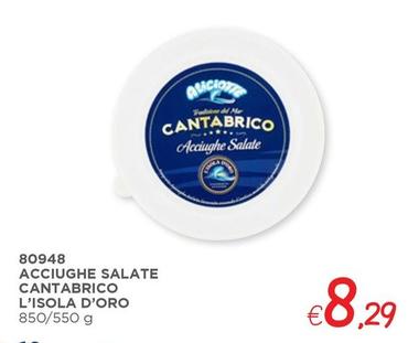 Offerta per L'Isola D'Oro - Acciughe Salate Cantabrico a 8,29€ in ZONA