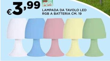 Offerta per Lampada Da Tavolo Led Rgb A Batteria a 3,99€ in Ipercoop