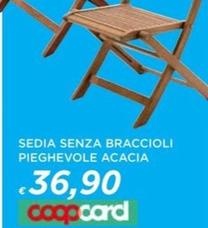 Offerta per Sedia Senza Braccioli Pieghevole Acacia a 36,9€ in Ipercoop