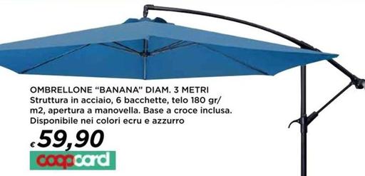 Offerta per Ombrellone "Banana" Diam. 3 Metri a 59,9€ in Ipercoop