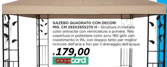 Offerta per Gazebo Quadrato Con Decori a 179€ in Ipercoop