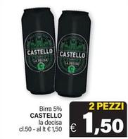 Offerta per Castello - Birra 5% a 1,5€ in ARD Discount