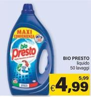 Offerta per Bio Presto - Liquido 50 Lavaggi a 4,99€ in ARD Discount