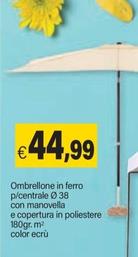 Offerta per Ombrellone In Ferro P/Centrale Con Manovella E Copertura In Poliestere a 44,99€ in ARD Discount