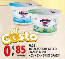 Offerta per Fage - Total Yogurt Greco Bianco a 0,85€ in Decò