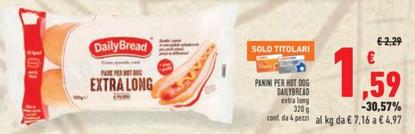 Offerta per Daily Bread - Panini Per Hot Dog a 1,59€ in Conad