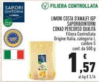 Offerta per Conad - Sapori&Dintorni Limoni Costa D'Amalfi IGP Percorso Qualità a 1,57€ in Conad