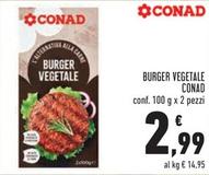 Offerta per Conad - Burger Vegetale a 2,99€ in Conad