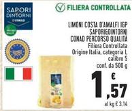 Offerta per Conad - Sapori&Dintorni Limoni Costa D'Amalfi IGP Percorso Qualità a 1,57€ in Conad