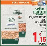 Offerta per Conad - Verso Natura Riso/Farro Soffiato a 1,15€ in Conad
