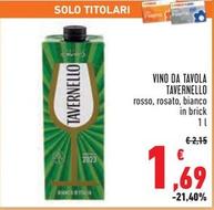 Offerta per Tavernello - Vino Da Tavola a 1,69€ in Conad