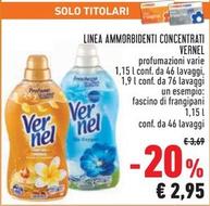 Offerta per Vernel - Linea Ammorbidenti Concentrati a 2,95€ in Conad