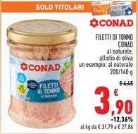 Offerta per Conad - Filetti Di Tonno a 3,9€ in Conad