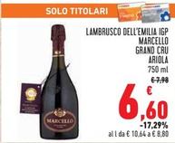 Offerta per Ariola - Lambrusco Dell'Emilia IGP Marcello Grand Cru a 6,6€ in Conad