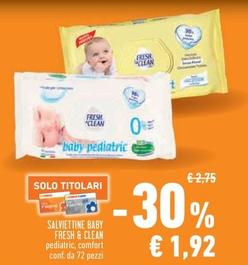 Offerta per Fresh & Clean - Salviettine Baby a 1,92€ in Conad