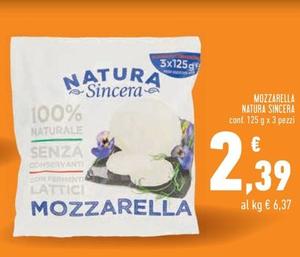Offerta per Natura Sincera - Mozzarella a 2,39€ in Conad