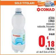 Offerta per Conad - Acqua a 0,18€ in Conad