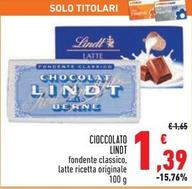 Offerta per Lindt - Cioccolato a 1,39€ in Conad