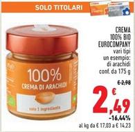 Offerta per Eurocompany - Crema 100% Bio a 2,49€ in Conad
