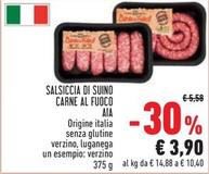 Offerta per Aia - Carne Al Fuoco Salsiccia Di Suino a 3,9€ in Conad