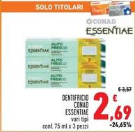 Offerta per Conad - Essentiae Dentifricio a 2,69€ in Conad