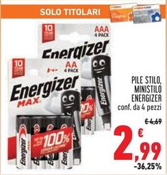 Offerta per Energizer - Pile Stilo, Ministilo a 2,99€ in Conad City