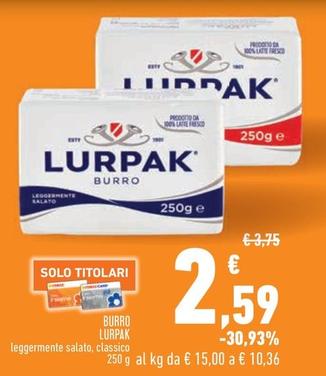 Offerta per Lurpak - Burro a 2,59€ in Conad City