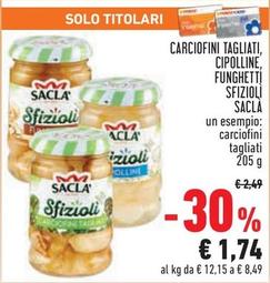 Offerta per Saclà - Carciofini Tagliati, Cipolline, Funghetti Sfiziolì a 1,74€ in Conad City