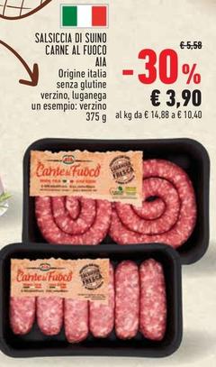Offerta per Aia - Salsiccia Di Suino Carne Al Fuoco a 3,9€ in Conad City