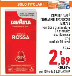 Offerta per Lavazza - Capsule Caffè Compatibili Nespresso a 2,89€ in Conad City
