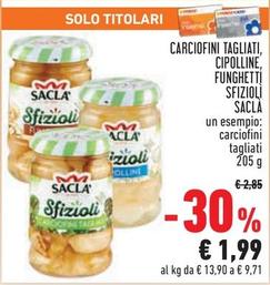 Offerta per Saclà - Carciofini Tagliati, Cipolline, Funghetti Sfiziolì a 1,99€ in Conad City