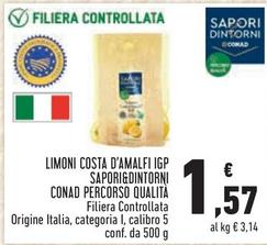 Offerta per Conad - Limoni Costa D'amalfi IGP Sapori&Dintorni Percorso Qualità a 1,57€ in Conad City