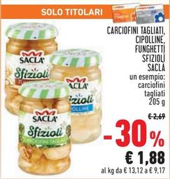 Offerta per Saclà - Carciofini Tagliati, Cipolline, Funghetti Sfiziolì a 1,88€ in Conad City