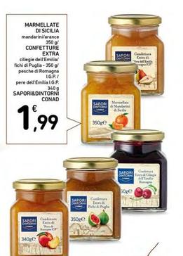 Offerta per Conad - Marmellate Di Sicilia/ Confetture Extra Sapori&Dintorni a 1,99€ in Conad Superstore