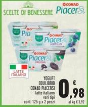 Offerta per Conad - Yogurt Equilibrio Piacersi a 0,98€ in Conad Superstore