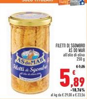 Offerta per Asdomar - Filetti Di Sgombro a 5,89€ in Conad Superstore