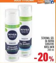 Offerta per Nivea - Schiuma, Gel Da Barba Sensitive Men in Conad Superstore
