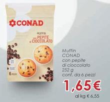 Offerta per  Conad - Muftin Con Pepite Ai Cioccolato  a 1,65€ in Conad Superstore