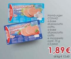 Offerta per  Conad - Hamburger Base Di Prosciutto Cotto  a 1,89€ in Conad Superstore