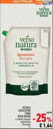 Offerta per Conad - Ricarica Sgrassatore Verso Natura a 1,64€ in Conad Superstore
