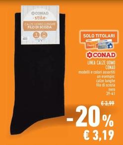 Offerta per Conad - Linea Calze Uomo a 3,19€ in Conad Superstore
