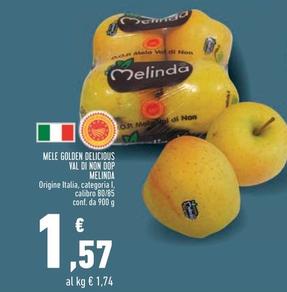 Offerta per  Melinda - Mele Golden Delicious Val Di Non DOP  a 1,57€ in Conad Superstore