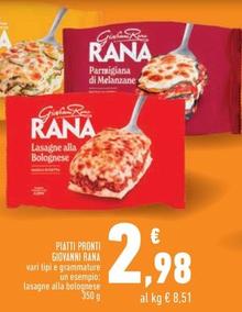 Offerta per  Giovanni Rana - Piatti Pronti  a 2,98€ in Conad Superstore